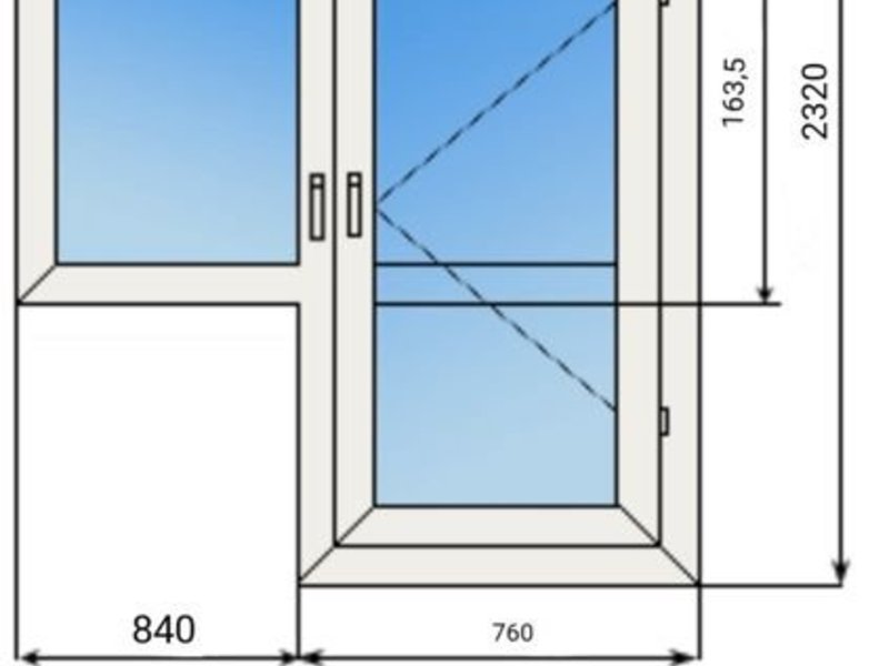 Размер окна на балконе