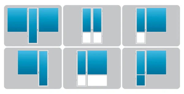 Векторные типы балконов — стоковый вектор