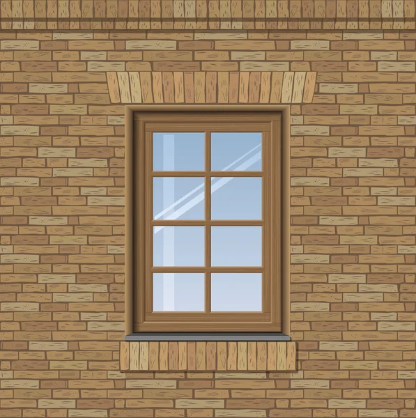 Арочные старое окно — стоковый вектор
