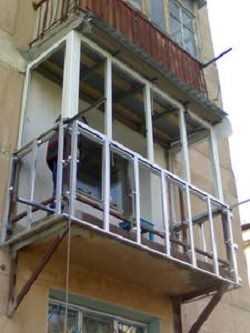 Каркас балкона из профильной трубы своими руками